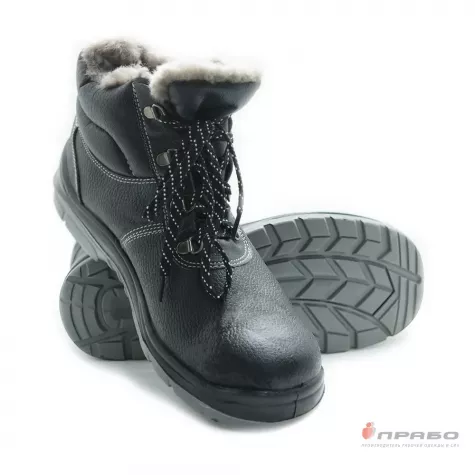 Ботинки утепленные ВИКИНГ НИТРО ПУ/нитрил с КП 200Дж нат мех чёрный фото 1