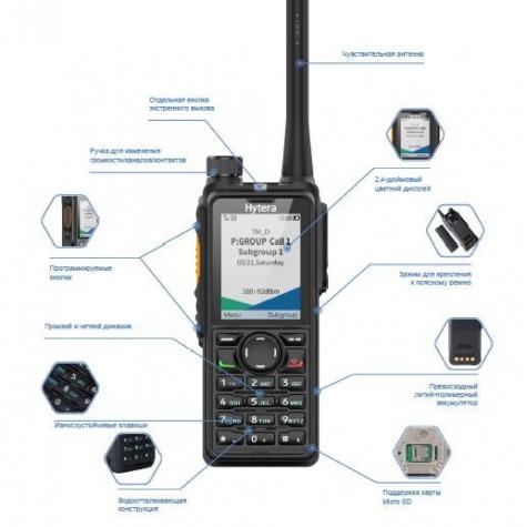 Hytera HP785G VHF GPS/Glonass, Bluetooth фото 2