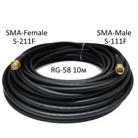 Кабельная сборка SMA-Male, SMA-Female 10м фото 1