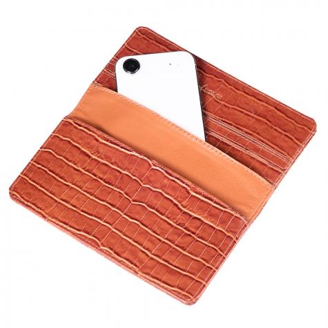 Чехол портмоне фарадея для телефона Faraday Bag PS2 Copper Croc фото 1