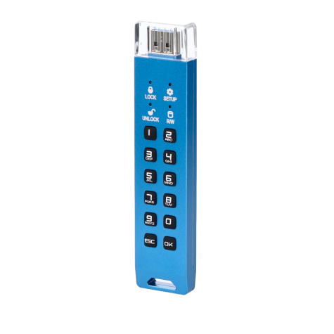 Флешка с аппаратным шифрованием DataLock PRO4 Blue 1 TB USB 3.2 фото 1