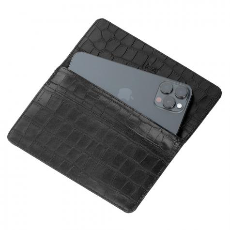 Чехол портмоне фарадея для телефона Faraday Bag PS2 Black Croc фото 1
