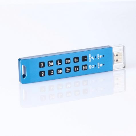 Флешка с аппаратным шифрованием DataLock PRO4 Blue 256 Gb USB 3.2 фото 5