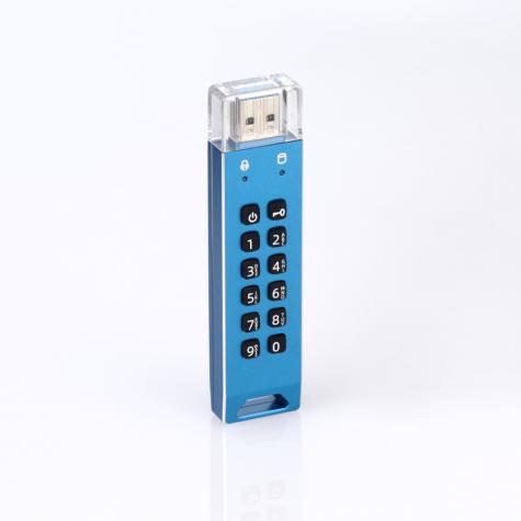 Флешка с шифрованием и пин-кодом DataLock PRO Blue 32Gb USB 3.0 фото 4