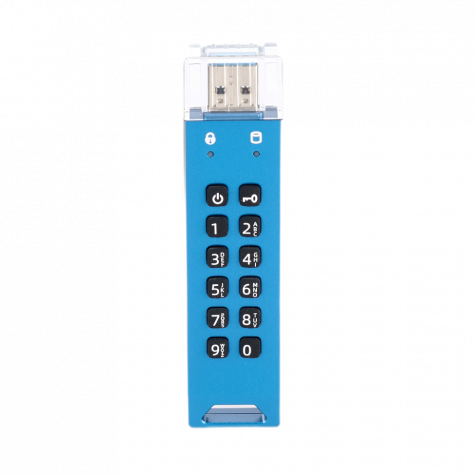 Флешка с шифрованием и пин-кодом DataLock PRO Blue 32Gb USB 3.0 фото 2