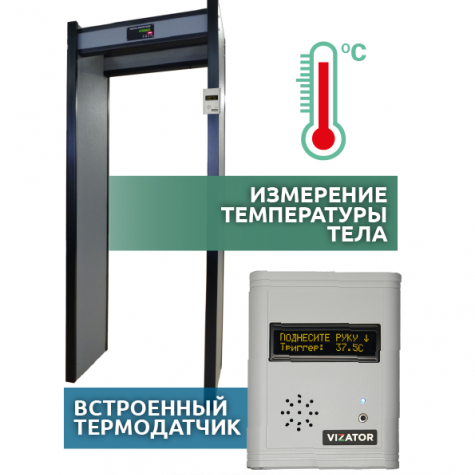 Арочный металлодетектор Арка Т21 Стандарт с термометром фото 1