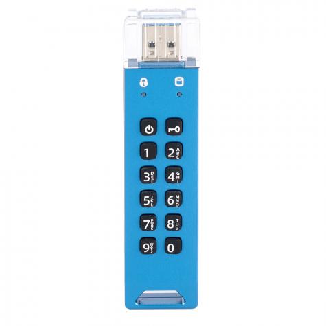 Флешка с пин кодом DataLock PRO3 Blue 128 GB USB 3.0 фото 5