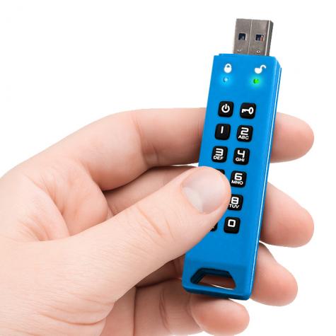 Флешка с пин кодом DataLock PRO3 Blue 64 Gb USB 3.0 фото 5