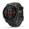 Умные часы Garmin Fenix 8, 43 мм, AMOLED, Sapphire Carbon Gray DLC Titanium with black/pebble gray silicone band фото навигации 1