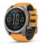 Умные часы Garmin Fenix 8, 51 мм, AMOLED, Sapphire Titanium with spark orange/graphite silicone band фото навигации 1