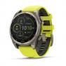 Умные часы Garmin Fenix 8, 47 мм, Solar, Sapphire titanium with an amp yellow/graphite silicone band фото навигации 1