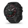 Garmin Descent Mk2s угольно-серый корпус с DLC-покрытием, черный силиконовый ремешок фото навигации 1