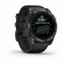 Умные часы EPIX PRO (Gen 2) Sapphire Edition 51 мм, титановый угольно-серый, DLC, черный силиконовый ремешок фото навигации 1