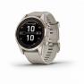 Умные часы FENIX 7S PRO Sapphire Solar золотистый корпус со светло-песочным ремешком фото навигации 1
