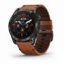 Умные часы Garmin EPIX PRO (Gen 2) Sapphire Edition 51 мм, титановый угольно-серый, DLC, коричневый кожаный ремешок фото навигации 1