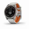Умные часы Garmin FENIX 7 PRO Sapphire Solar титановый серый с серо-оранжевым ремешком фото навигации 1