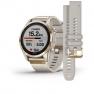 Умные часы Garmin FENIX 7S Sapphire Solar титановый кремовый с нейлоновым ремешком фото навигации 1