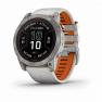 Умные часы Garmin FENIX 7X PRO Sapphire Solar Edition Титановый корпус с дымчато-серым оранжевым ремешком фото навигации 1