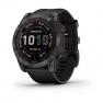 Умные часы Garmin Fenix 7X Sapphire Solar титановый угольно-серый DLC с силиконовым ремешком фото навигации 1