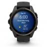 Умные часы Garmin Fenix 8, 43 мм, AMOLED, Sapphire Carbon Gray DLC Titanium with black/pebble gray silicone band фото навигации 3