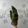 Тактические перчатки с разрезными костяшками олива фото навигации 1